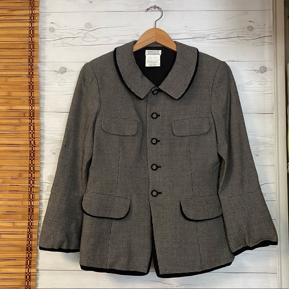 Vintage Matsuda Blazer Checkered Lined Wool 38